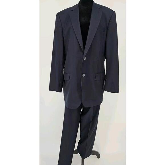 Brooks Brothers‎ Golden Fleece Suit Navy Fitzgerald Vitale Barberis Canonico